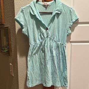 Vintage y2k OP Women's Sky Blue Blouse